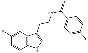 N-[2-(5-chloro-1H-indol-3-yl)ethyl]-4-fluorobenzamide Structural