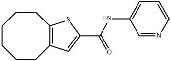 N-pyridin-3-yl-4,5,6,7,8,9-hexahydrocycloocta[b]thiophene-2-carboxamide Structural