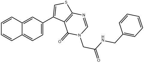 N-benzyl-2-(5-naphthalen-2-yl-4-oxothieno[2,3-d]pyrimidin-3-yl)acetamide Structural
