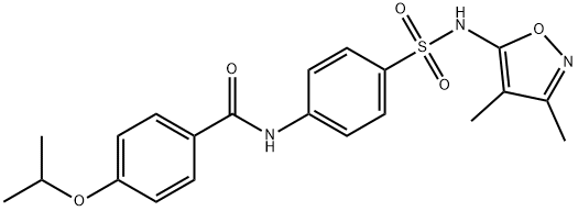 N-[4-[(3,4-dimethyl-1,2-oxazol-5-yl)sulfamoyl]phenyl]-4-propan-2-yloxybenzamide Structural