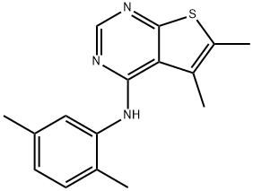 N-(2,5-dimethylphenyl)-5,6-dimethylthieno[2,3-d]pyrimidin-4-amine Structural