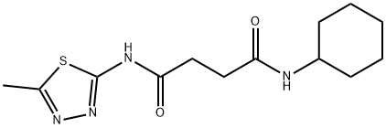N-cyclohexyl-N'-(5-methyl-1,3,4-thiadiazol-2-yl)butanediamide Structural