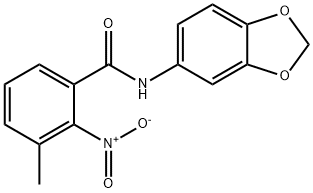 N-(1,3-benzodioxol-5-yl)-3-methyl-2-nitrobenzamide Structural