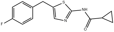 N-[5-[(4-fluorophenyl)methyl]-1,3-thiazol-2-yl]cyclopropanecarboxamide Structural