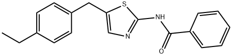 N-[5-[(4-ethylphenyl)methyl]-1,3-thiazol-2-yl]benzamide Structural