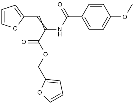furan-2-ylmethyl (Z)-3-(furan-2-yl)-2-[(4-methoxybenzoyl)amino]prop-2-enoate Structural