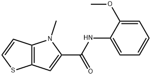 N-(2-methoxyphenyl)-4-methylthieno[3,2-b]pyrrole-5-carboxamide Structural