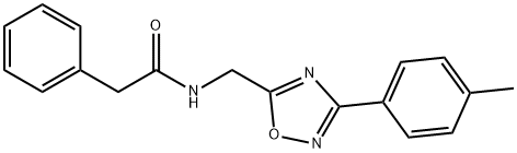 N-[[3-(4-methylphenyl)-1,2,4-oxadiazol-5-yl]methyl]-2-phenylacetamide Structural