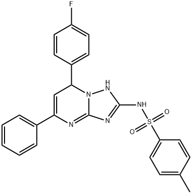N-[7-(4-fluorophenyl)-5-phenyl-1,7-dihydro-[1,2,4]triazolo[1,5-a]pyrimidin-2-yl]-4-methylbenzenesulfonamide Structural