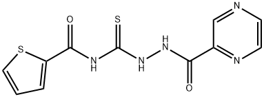 N-[(pyrazine-2-carbonylamino)carbamothioyl]thiophene-2-carboxamide Structural