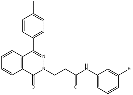 N-(3-bromophenyl)-3-[4-(4-methylphenyl)-1-oxophthalazin-2-yl]propanamide Structural
