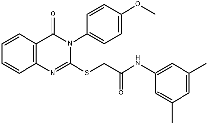N-(3,5-dimethylphenyl)-2-[3-(4-methoxyphenyl)-4-oxoquinazolin-2-yl]sulfanylacetamide Structural