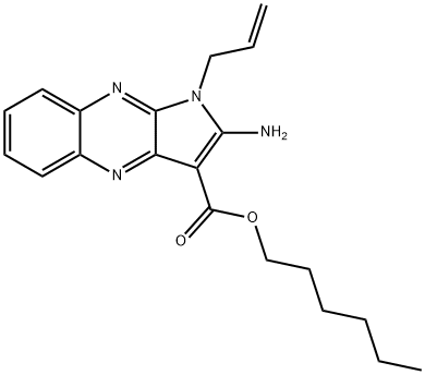 hexyl 2-amino-1-prop-2-enylpyrrolo[3,2-b]quinoxaline-3-carboxylate Structural