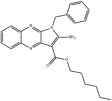hexyl 2-amino-1-benzylpyrrolo[3,2-b]quinoxaline-3-carboxylate Structural