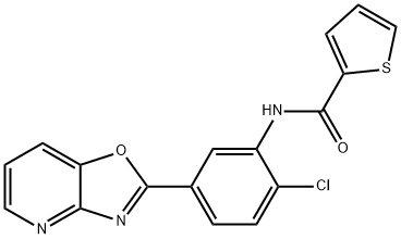 N-[2-chloro-5-([1,3]oxazolo[4,5-b]pyridin-2-yl)phenyl]thiophene-2-carboxamide Structural