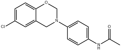 N-[4-(6-chloro-2,4-dihydro-1,3-benzoxazin-3-yl)phenyl]acetamide Structural