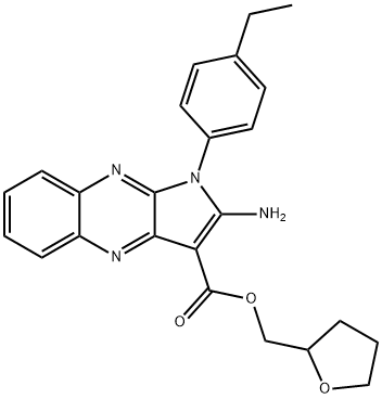 oxolan-2-ylmethyl 2-amino-1-(4-ethylphenyl)pyrrolo[3,2-b]quinoxaline-3-carboxylate Structural