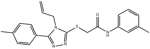 N-(3-methylphenyl)-2-[[5-(4-methylphenyl)-4-prop-2-enyl-1,2,4-triazol-3-yl]sulfanyl]acetamide Structural