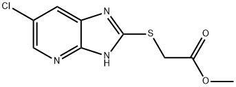 methyl 2-[(6-chloro-1H-imidazo[4,5-b]pyridin-2-yl)sulfanyl]acetate Structural