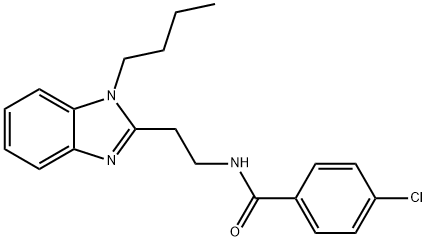 N-[2-(1-butylbenzimidazol-2-yl)ethyl]-4-chlorobenzamide Structural