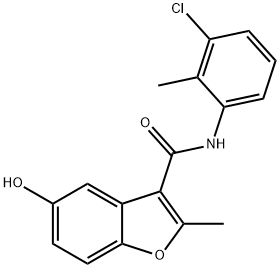 N-(3-chloro-2-methylphenyl)-5-hydroxy-2-methyl-1-benzofuran-3-carboxamide Structural