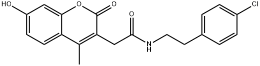 N-[2-(4-chlorophenyl)ethyl]-2-(7-hydroxy-4-methyl-2-oxochromen-3-yl)acetamide Structural