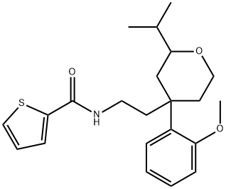 N-[2-[4-(2-methoxyphenyl)-2-propan-2-yloxan-4-yl]ethyl]thiophene-2-carboxamide Structural