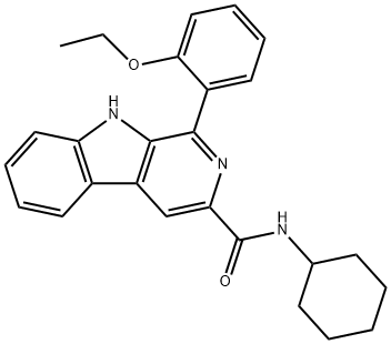 N-cyclohexyl-1-(2-ethoxyphenyl)-9H-pyrido[3,4-b]indole-3-carboxamide Structural