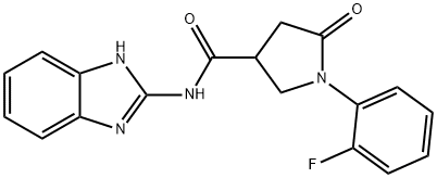 N-(1H-benzimidazol-2-yl)-1-(2-fluorophenyl)-5-oxopyrrolidine-3-carboxamide Structural