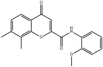 N-(2-methoxyphenyl)-7,8-dimethyl-4-oxochromene-2-carboxamide Structural