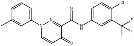 N-[4-chloro-3-(trifluoromethyl)phenyl]-1-(3-methylphenyl)-4-oxopyridazine-3-carboxamide Structural