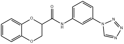 N-[3-(tetrazol-1-yl)phenyl]-2,3-dihydro-1,4-benzodioxine-3-carboxamide Structural