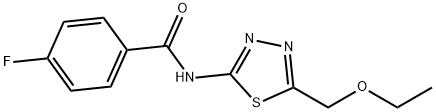 N-[5-(ethoxymethyl)-1,3,4-thiadiazol-2-yl]-4-fluorobenzamide Structural