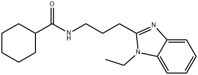 N-[3-(1-ethylbenzimidazol-2-yl)propyl]cyclohexanecarboxamide Structural