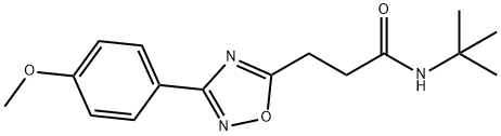 N-tert-butyl-3-[3-(4-methoxyphenyl)-1,2,4-oxadiazol-5-yl]propanamide Structural