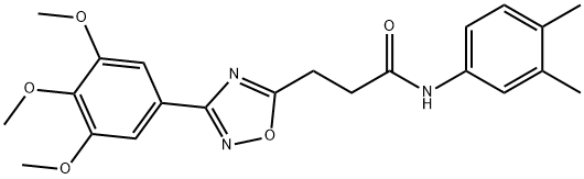 N-(3,4-dimethylphenyl)-3-[3-(3,4,5-trimethoxyphenyl)-1,2,4-oxadiazol-5-yl]propanamide Structural