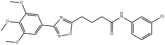 N-(3-chlorophenyl)-4-[3-(3,4,5-trimethoxyphenyl)-1,2,4-oxadiazol-5-yl]butanamide Structural