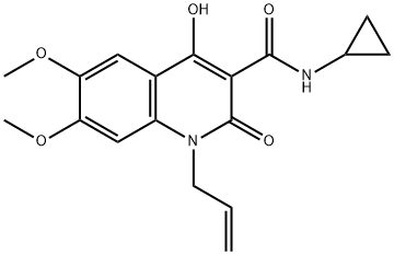 N-cyclopropyl-4-hydroxy-6,7-dimethoxy-2-oxo-1-prop-2-enylquinoline-3-carboxamide Structural