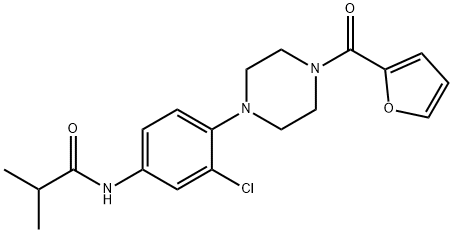 N-[3-chloro-4-[4-(furan-2-carbonyl)piperazin-1-yl]phenyl]-2-methylpropanamide Structural