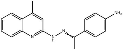 N-[(E)-1-(4-aminophenyl)ethylideneamino]-4-methylquinolin-2-amine Structural
