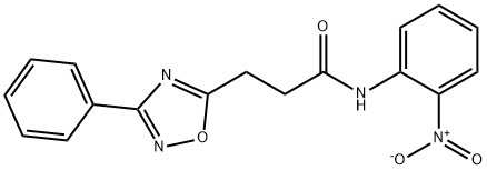 N-(2-nitrophenyl)-3-(3-phenyl-1,2,4-oxadiazol-5-yl)propanamide Structural