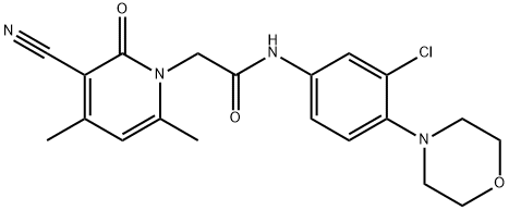 N-(3-chloro-4-morpholin-4-ylphenyl)-2-(3-cyano-4,6-dimethyl-2-oxopyridin-1-yl)acetamide Structural