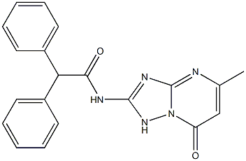 N-(5-methyl-7-oxo-1H-[1,2,4]triazolo[1,5-a]pyrimidin-2-yl)-2,2-diphenylacetamide Structural
