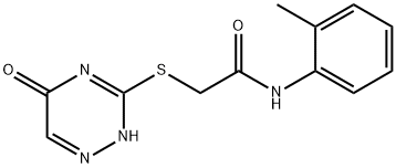 N-(2-methylphenyl)-2-[(5-oxo-2H-1,2,4-triazin-3-yl)sulfanyl]acetamide Structural