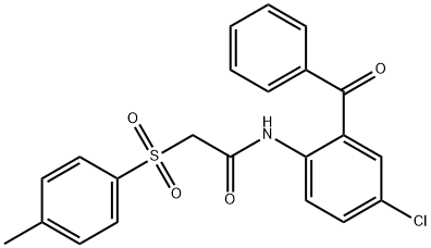 N-(2-benzoyl-4-chlorophenyl)-2-(4-methylphenyl)sulfonylacetamide Structural