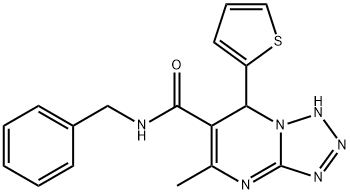 N-benzyl-5-methyl-7-thiophen-2-yl-1,7-dihydrotetrazolo[1,5-a]pyrimidine-6-carboxamide Structural