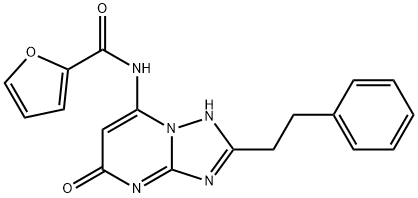 N-[5-oxo-2-(2-phenylethyl)-1H-[1,2,4]triazolo[1,5-a]pyrimidin-7-yl]furan-2-carboxamide Structural