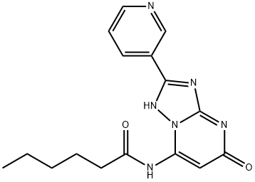 N-(5-oxo-2-pyridin-3-yl-1H-[1,2,4]triazolo[1,5-a]pyrimidin-7-yl)hexanamide Structural