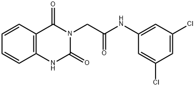 N-(3,5-dichlorophenyl)-2-(2,4-dioxo-1H-quinazolin-3-yl)acetamide Structural