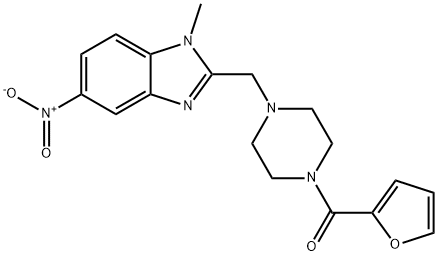 furan-2-yl-[4-[(1-methyl-5-nitrobenzimidazol-2-yl)methyl]piperazin-1-yl]methanone Structural